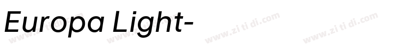 Europa Light字体转换